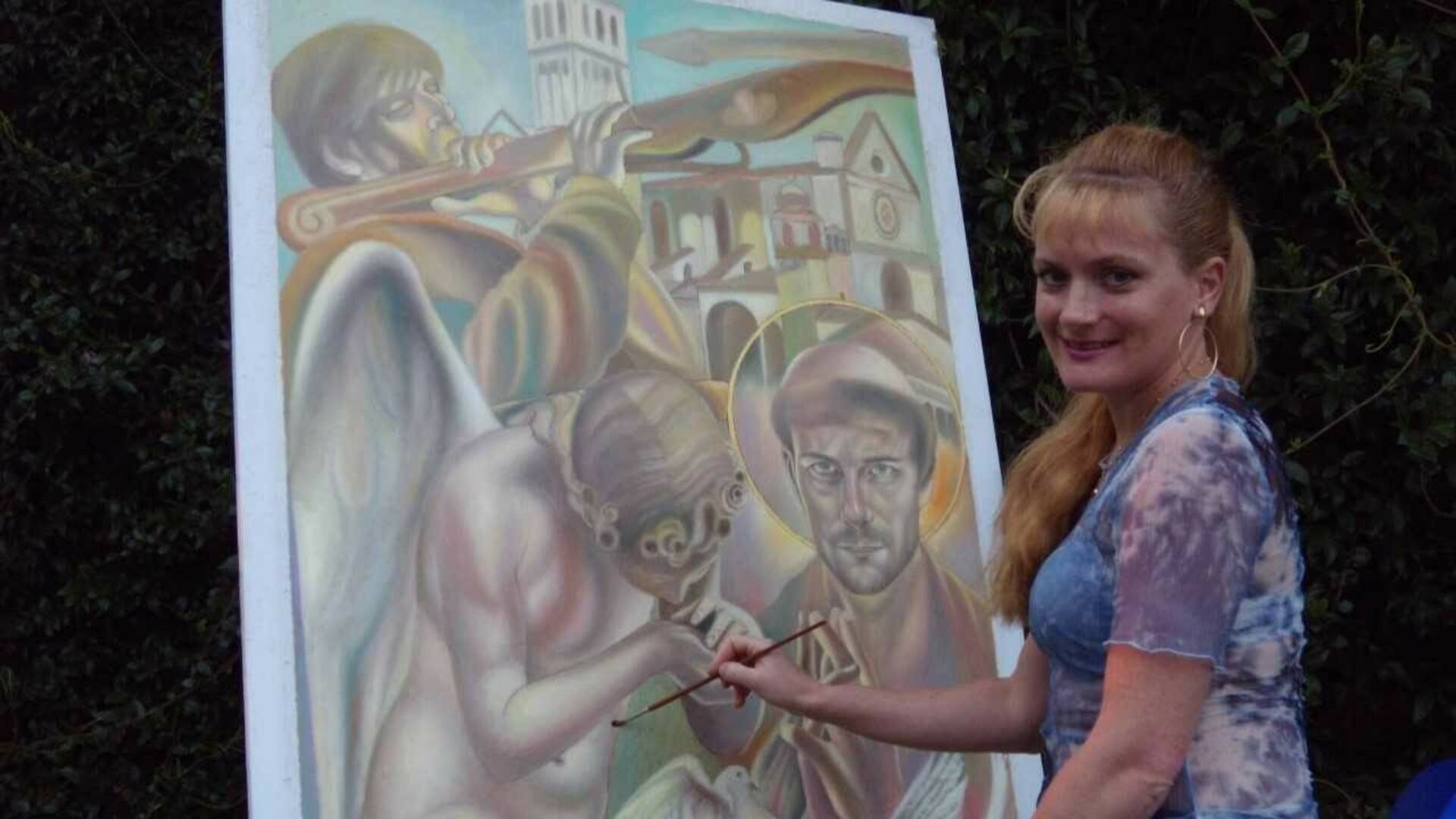 Paola Imposimato è la pittrice del palio del 126° Balestro del Girifalco
